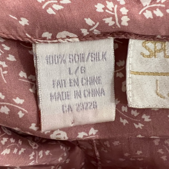 NWOT La Senza silk slip in dusty pink floral pattern, size Large - Picture 6 of 7